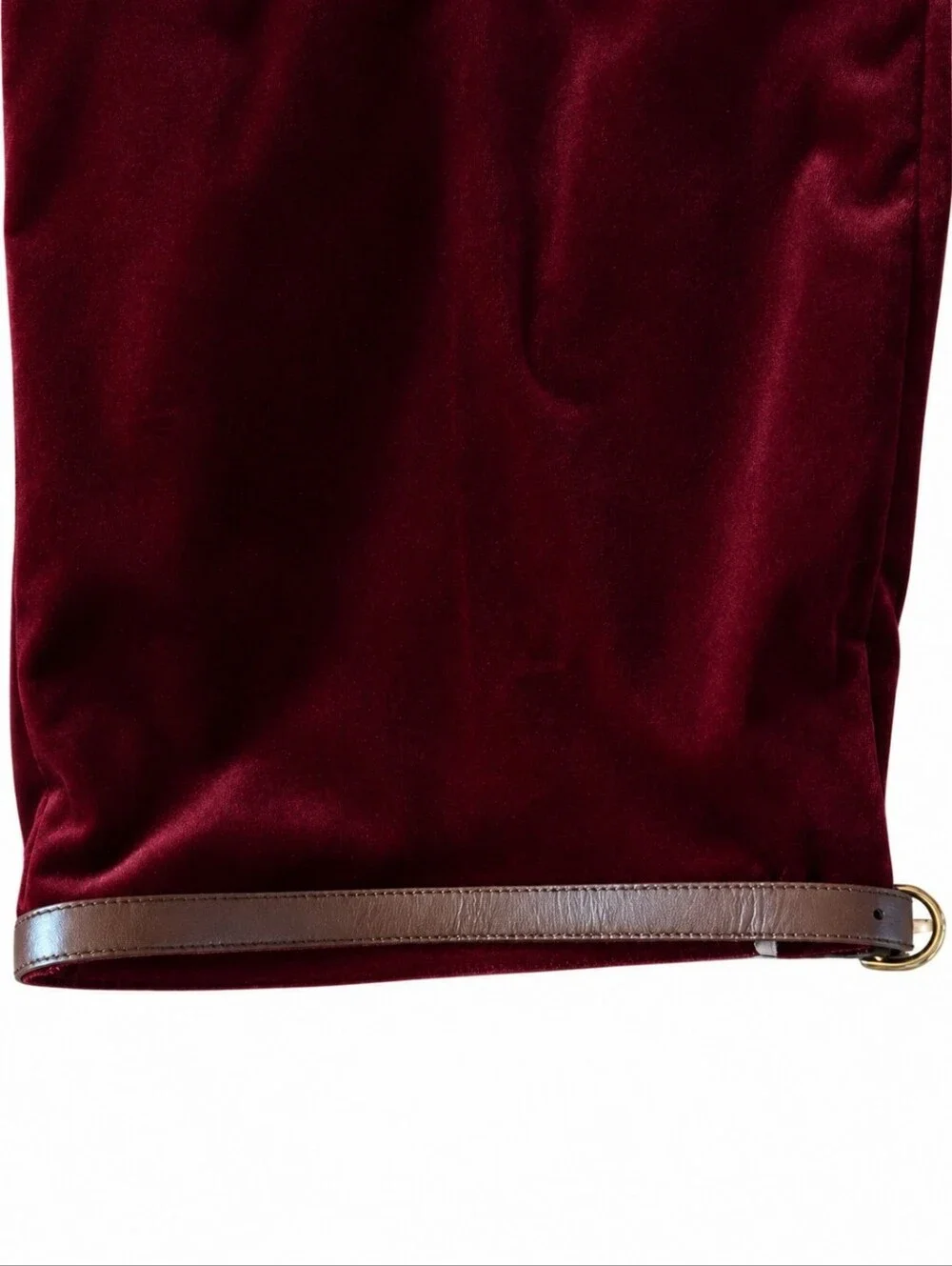 GUCCI | SS21 Bordeaux Stretch Cotton Velvet Buckle Shorts NWT IT 48 US 32